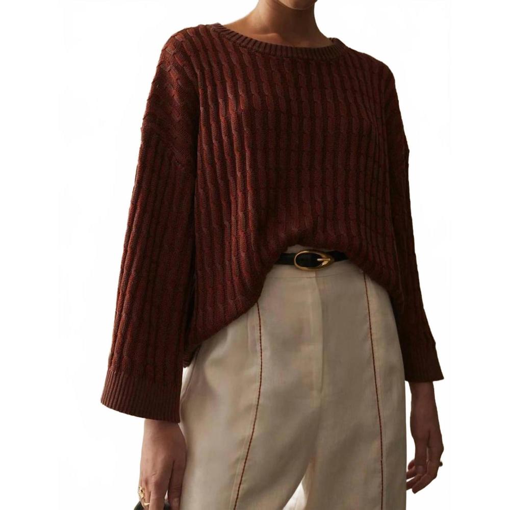 NEW SANCIA country club sweater in mushroom
